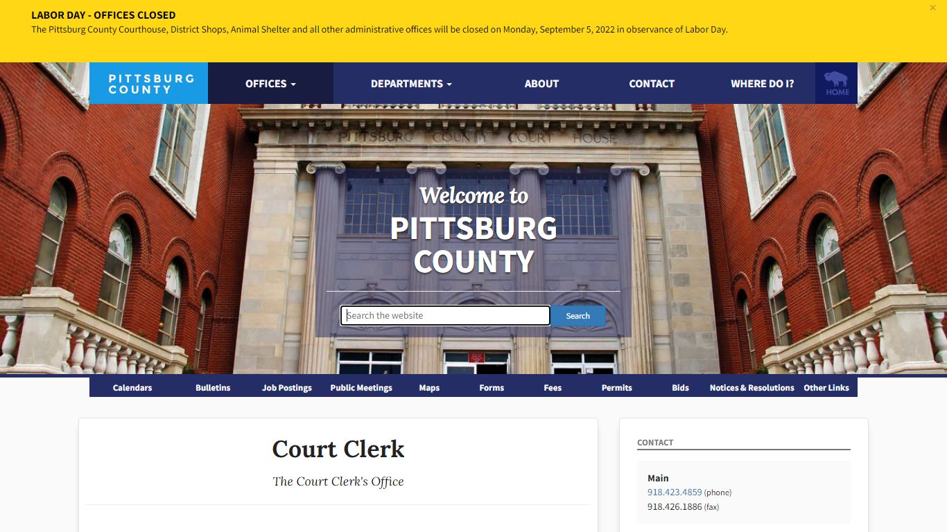Court Clerk - Pittsburg County, Oklahoma