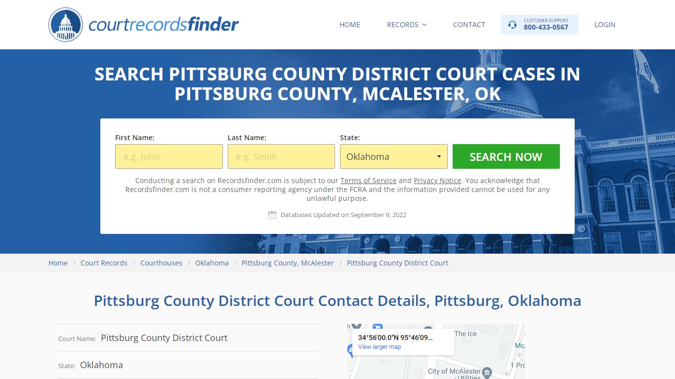 Pittsburg County District Court Case Search - Pittsburg County, OK ...